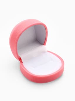 Футляр под кулон, серьги, кольца «Кнопка», бархатный, 5.3×5×3.3 см, розовый
