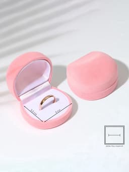 Футляр под кулон, серьги, кольца «Кнопка», бархатный, 5.3×5×3.3 см, розовый