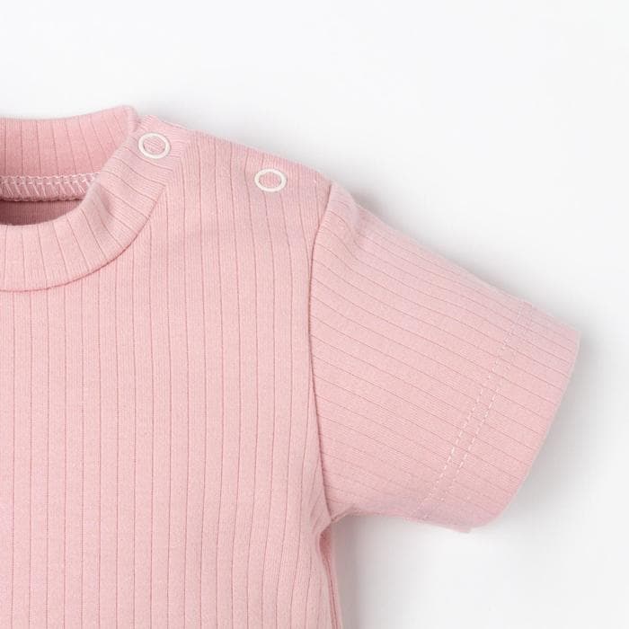 Костюм для девочки (футболка, брюки) «Крошка Я» BASIC LINE, рост 62-68 см, розовый