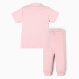 Костюм для девочки (футболка, брюки) «Крошка Я» BASIC LINE, рост 62-68 см, розовый