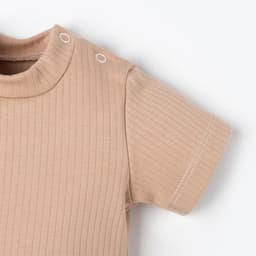 Костюм детский (футболка, брюки) «Крошка Я» BASIC LINE, рост 62-68 см, бежевый