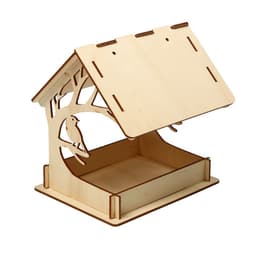 Деревянная кормушка - конструктор «Птица на дереве», своими руками, 14.5×18.5×19.5 см, Greengo