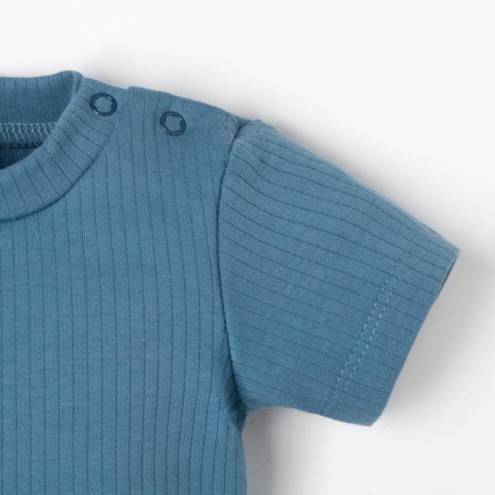 Костюм для мальчика (футболка, брюки) «Крошка Я» BASIC LINE, рост 62-68, синий