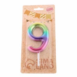 Свеча в торт «Цифра 9», 9 см