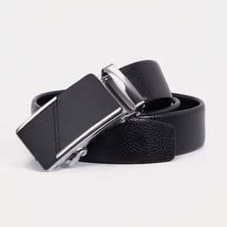 Ремень мужской длинный, длина 125 см, ширина 3.5 см, пряжка автомат, чёрный