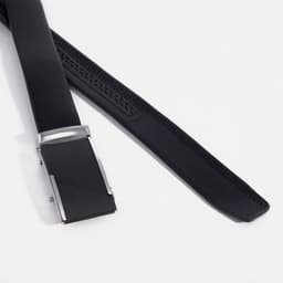 Ремень мужской длинный, длина 125 см, ширина 3.5 см, пряжка автомат, чёрный