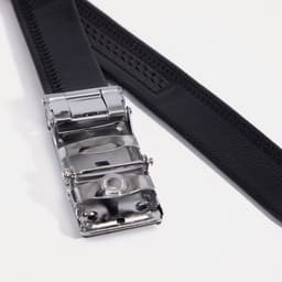 Ремень мужской длинный, длина 125 см, ширина 3.5 см, пряжка автомат, чёрный