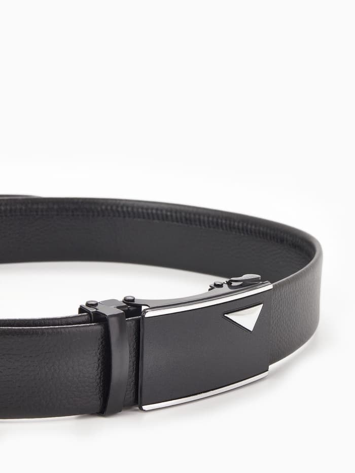 Ремень мужской «Великан» для полных, ширина 3.5 см, пряжка автомат, чёрный