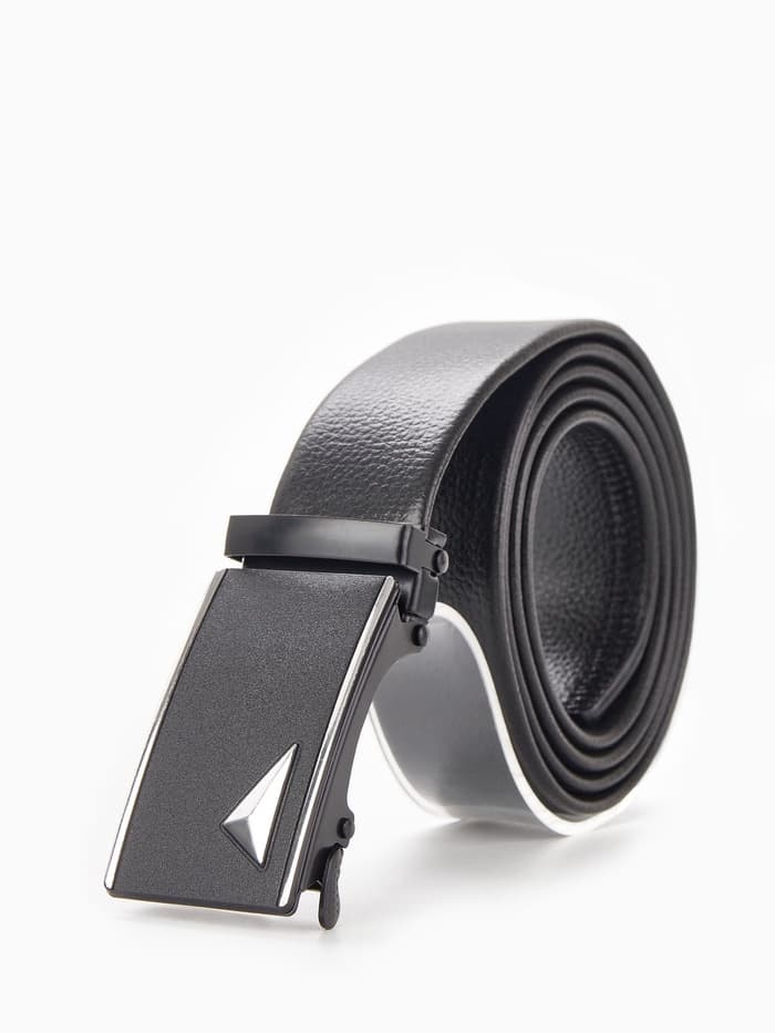 Ремень мужской «Великан» для полных, ширина 3.5 см, пряжка автомат, чёрный