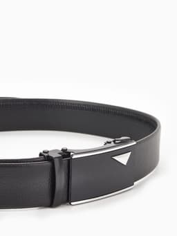 Ремень мужской «Великан» для полных, ширина 3.5 см, пряжка автомат, чёрный