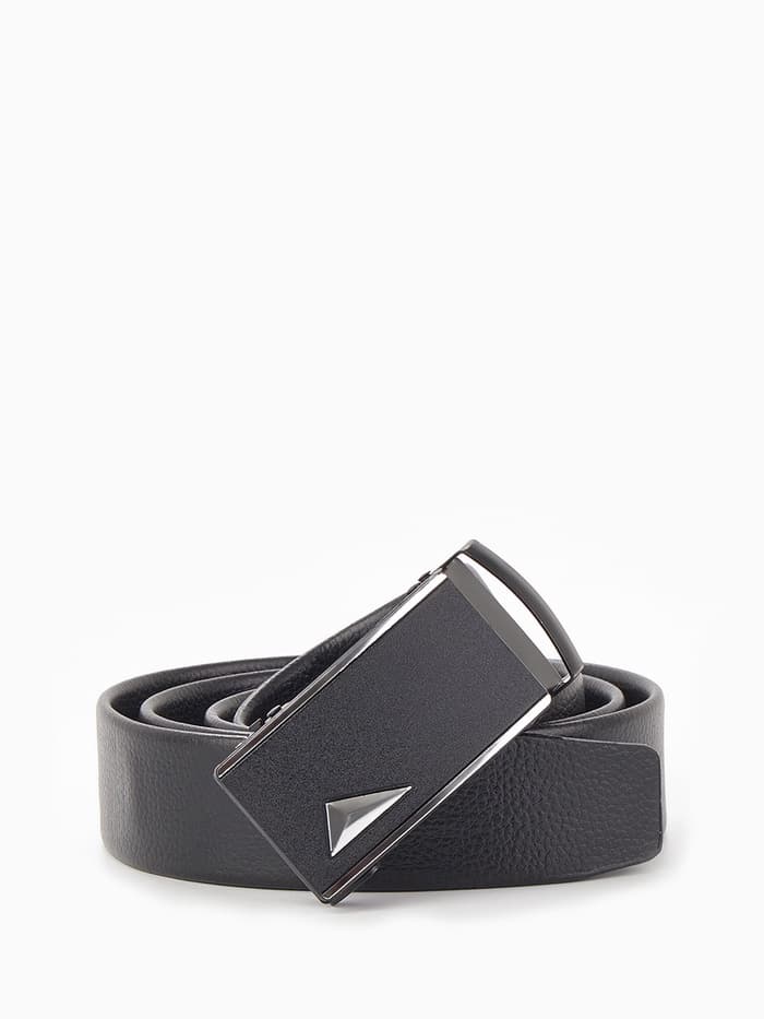 Ремень мужской «Великан» для полных, ширина 3.5 см, пряжка автомат, чёрный