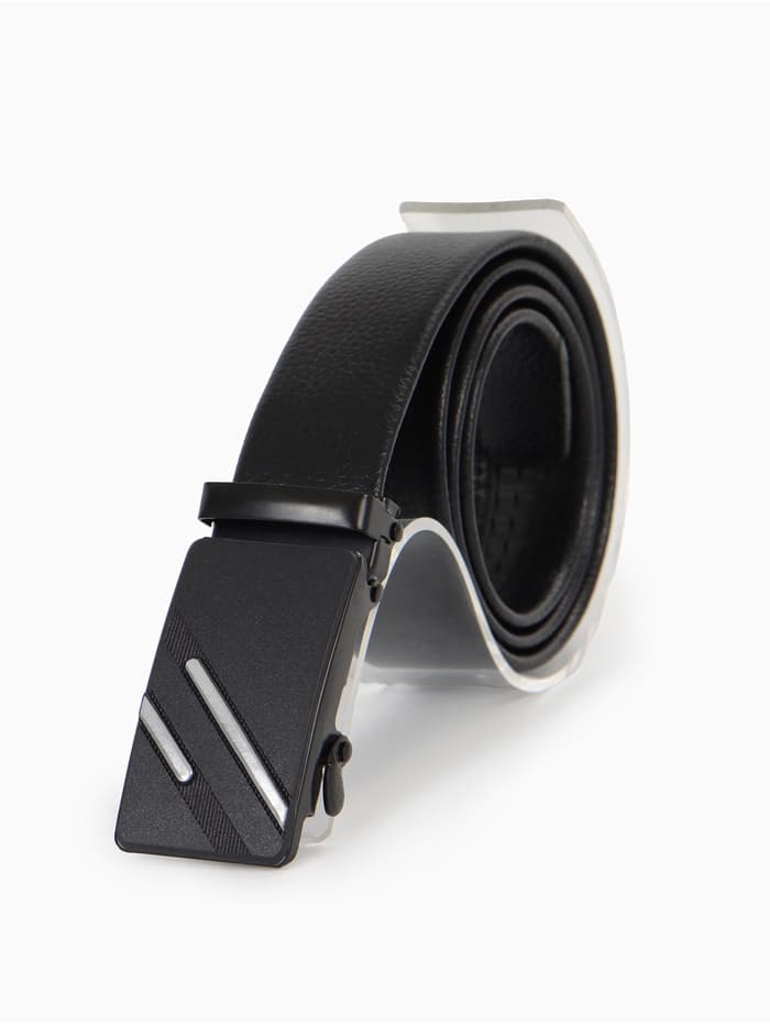 Ремень мужской длинный, 125×3.5 см, гладкий, пряжка автомат, чёрный