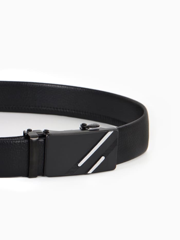 Ремень мужской длинный, 125×3.5 см, гладкий, пряжка автомат, чёрный