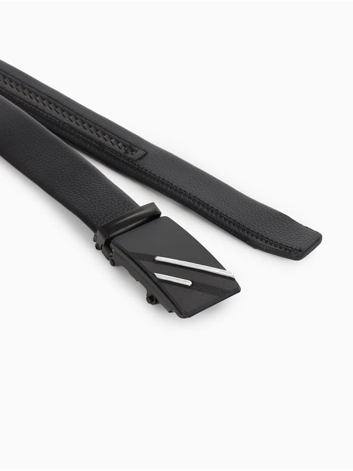 Ремень мужской длинный, 125×3.5 см, гладкий, пряжка автомат, чёрный