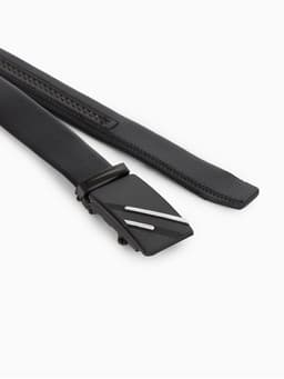 Ремень мужской длинный, 125×3.5 см, гладкий, пряжка автомат, чёрный