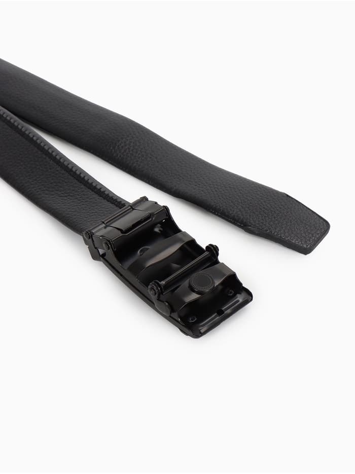 Ремень мужской длинный, 125×3.5 см, гладкий, пряжка автомат, чёрный