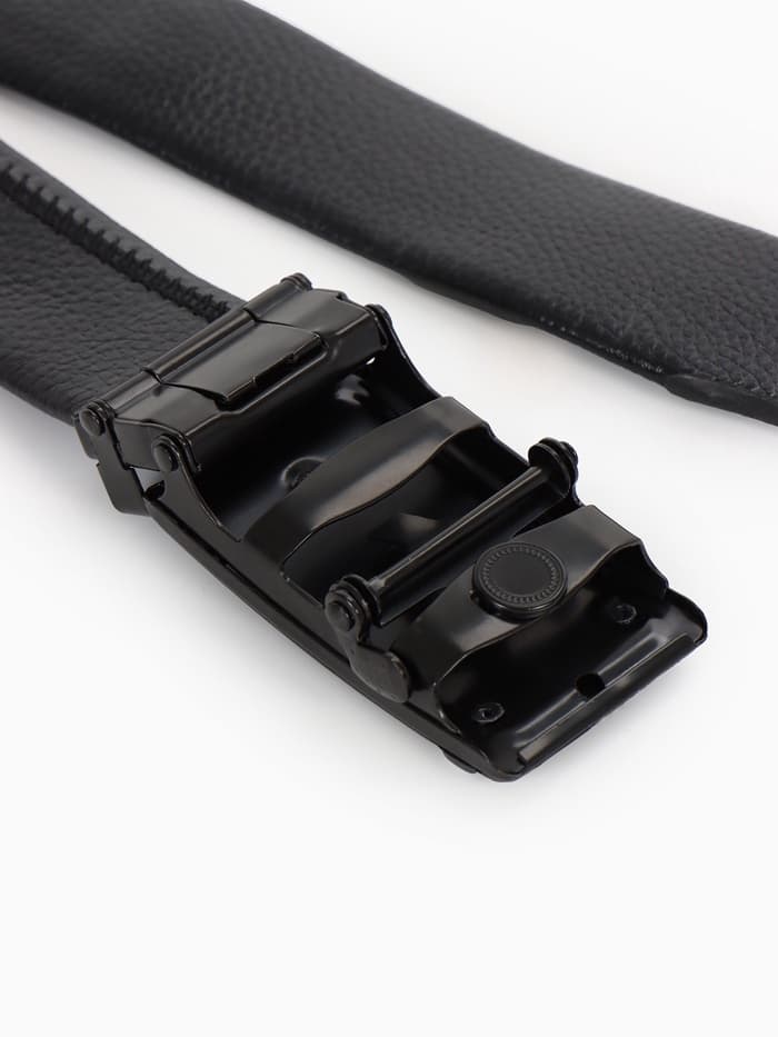 Ремень мужской длинный, 125×3.5 см, гладкий, пряжка автомат, чёрный