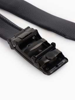 Ремень мужской длинный, 125×3.5 см, гладкий, пряжка автомат, чёрный