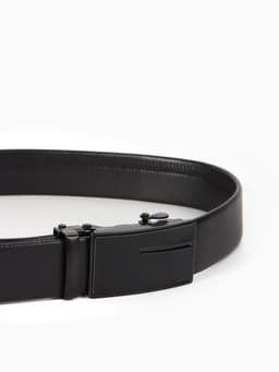 Ремень мужской, ширина 3.5 см, пряжка автомат, чёрный, МИКС