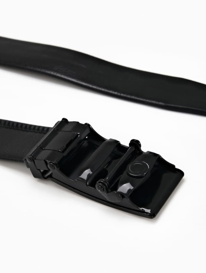 Ремень мужской, ширина 3.5 см, пряжка автомат, чёрный, МИКС