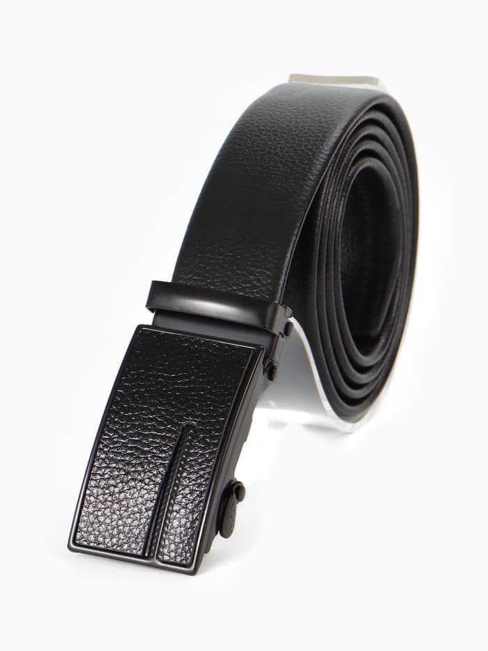 Ремень мужской, ширина 3.5 см, пряжка автомат, чёрный, МИКС