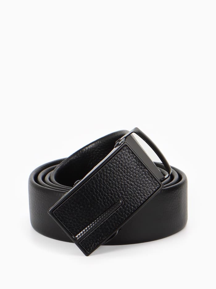 Ремень мужской, ширина 3.5 см, пряжка автомат, чёрный, МИКС