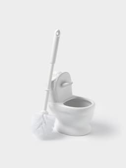 Ёршик для унитаза с подставкой «Классик», 10×13×32 см, белый