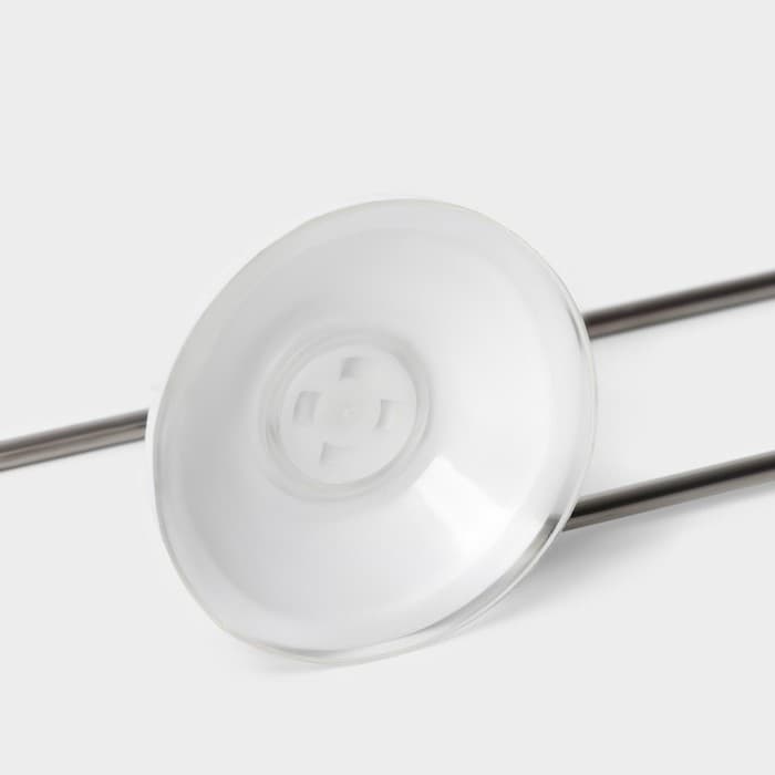 Держатель для полотенец на вакуумной присоске Доляна, 27×6.5×7 см