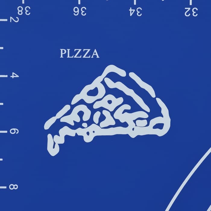Коврик для выпечки и раскатки теста с разметкой Доляна «Эрме», силикон, 40×30 см, синий