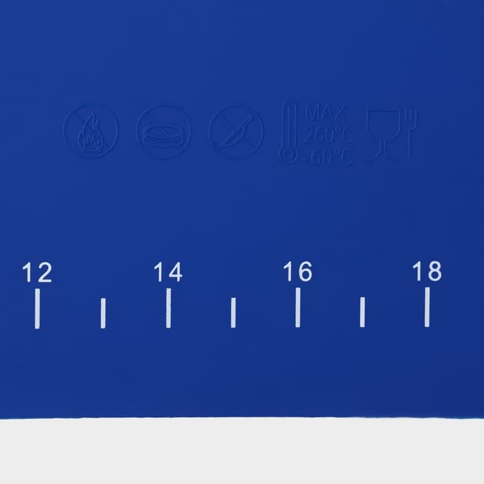 Коврик для выпечки и раскатки теста с разметкой Доляна «Эрме», силикон, 40×30 см, синий