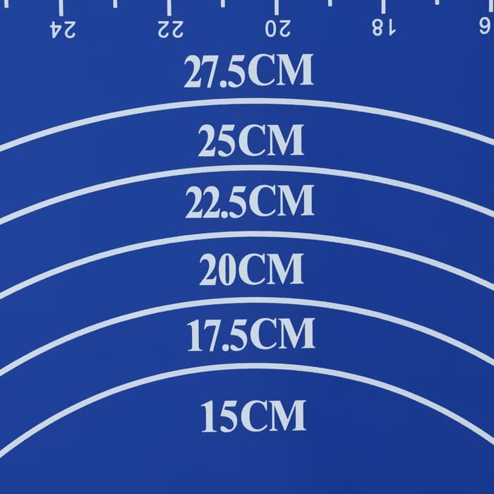 Коврик для выпечки и раскатки теста с разметкой Доляна «Эрме», силикон, 40×30 см, синий