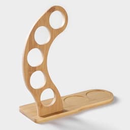 Набор для специй и соусов BellaTenero, 8 предметов: 2 ёмкости 250 мл, 5 баночек для специй, на бамбуковой подставке, фарфор, белый