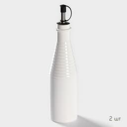 Набор для специй и соусов BellaTenero, 8 предметов: 2 ёмкости 250 мл, 5 баночек для специй, на бамбуковой подставке, фарфор, белый