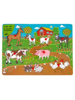 Рамка - вкладыш Лесная мастерская «Весёлая ферма», 8 элементов