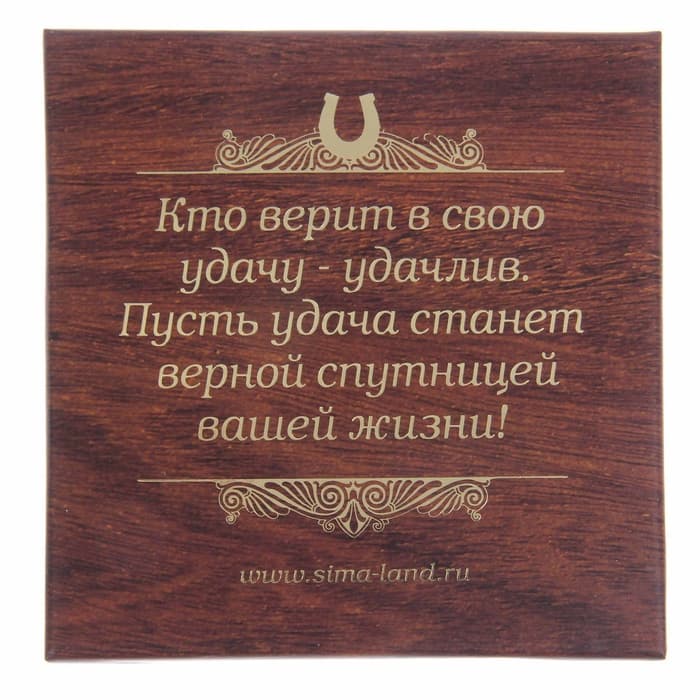 Подкова металл «На удачу с новосельем», 7×7 см