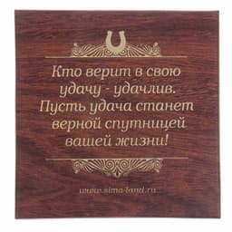 Подкова металл «На удачу с новосельем», 7×7 см