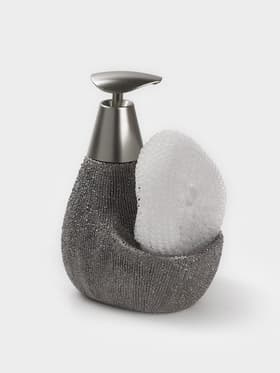 Дозатор для моющего средства с подставкой для губки Доляна «Африка», 350 мл, серый