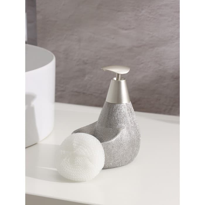 Дозатор для моющего средства с подставкой для губки Доляна «Африка», 350 мл, серый