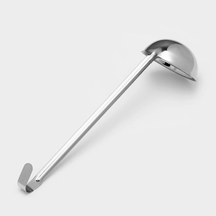 Половник Катунь, 250 мл, d=11 см, ручка 34 см, цельнотянутая ручка, нержавеющая сталь