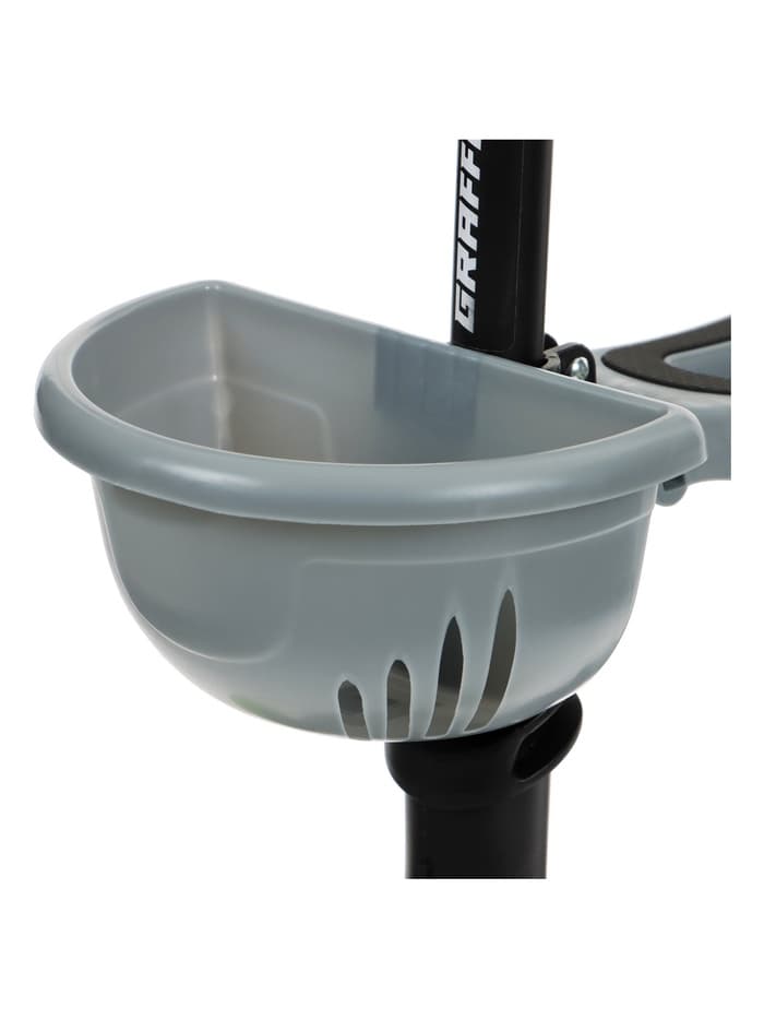 Самокат 2 в 1 GRAFFITI Kids, с корзинкой, колёса PU 120/75 мм, цвет серый