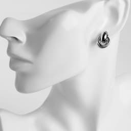 Серьги QF «Кольца Сатурна», набор 3 пары, цвет серебро