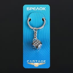 Брелок для ключей Cartage, «Кость на удачу», хром