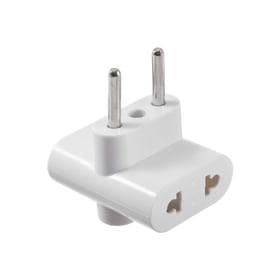 Тройник компактный с разъёмами под плоскую вилку, 10 А, без заземления, 220 В, белый