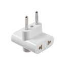 Тройник компактный с разъёмами под плоскую вилку, 10 А, без заземления, 220 В, белый