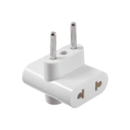 Тройник компактный с разъёмами под плоскую вилку, 10 А, без заземления, 220 В, белый