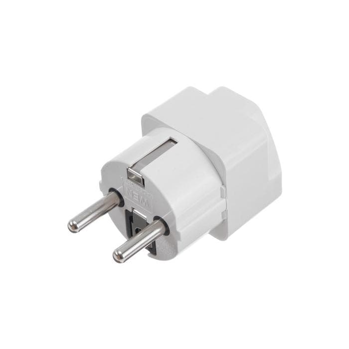 Переходник универсальный 16 А, с заземлением, 220 В, белый