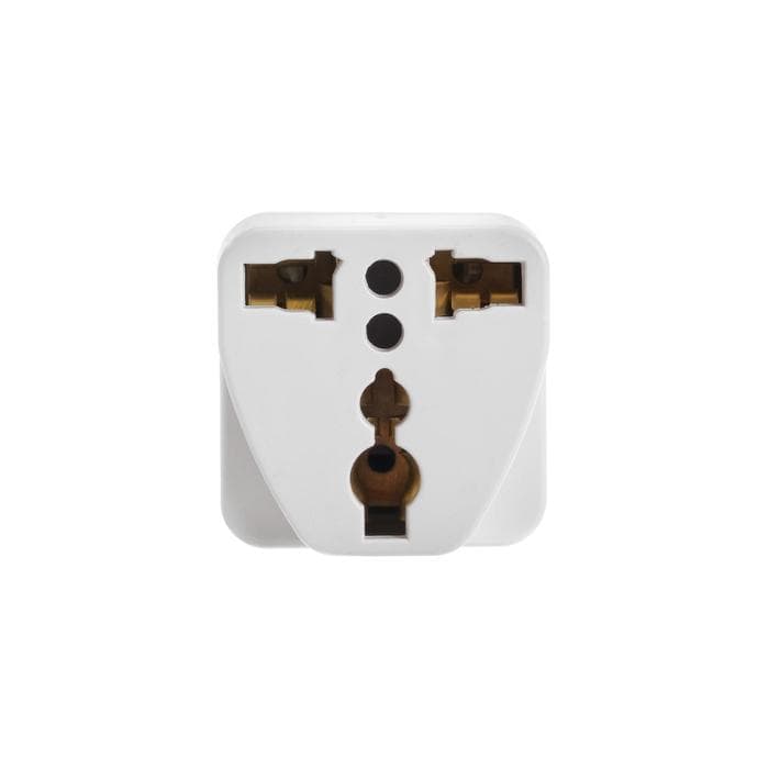 Переходник универсальный 16 А, с заземлением, 220 В, белый