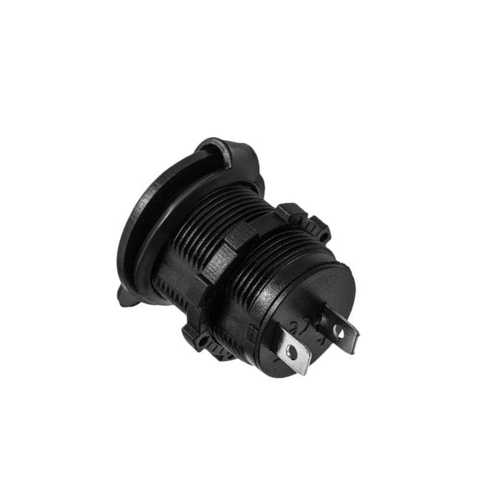 Переходник прикуривателя с влагозащитой, 12-24 В, черный