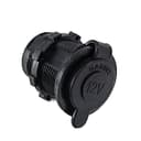 Переходник прикуривателя с влагозащитой, 12-24 В, черный