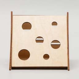 Домик для грызунов «Сыр», 12.5×11.5×11 см, дерево